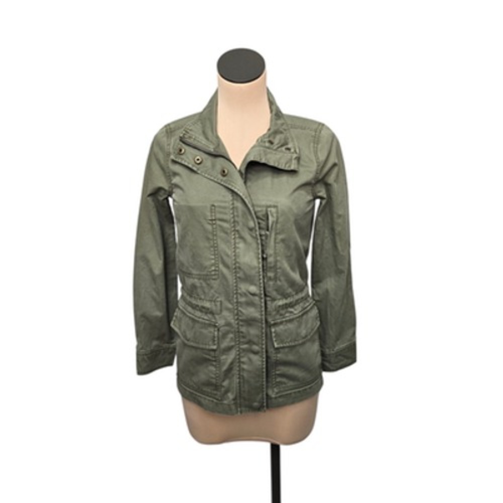 Madewell Jacket Womens XXS Olive Green Utility Field Military Anorak Zip Pockets - Picture 1 of 10